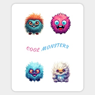 Cool Monsters T-Shirt Design - Unique Creatures Graphics Sticker